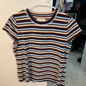Striped Madewell Velvet Shirt